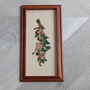 Vintage quilling bird art